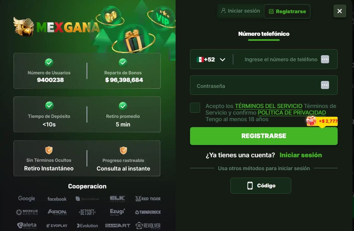 Registro en MEXGANA Casino: Crea tu Cuenta en Minutos image 1